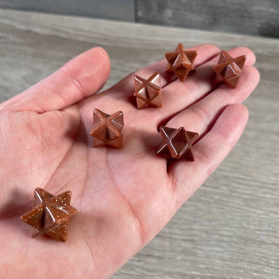 Gemstone Merkaba Star Sacred Geometry Crystal – 1/2 Inch: Clear Quartz