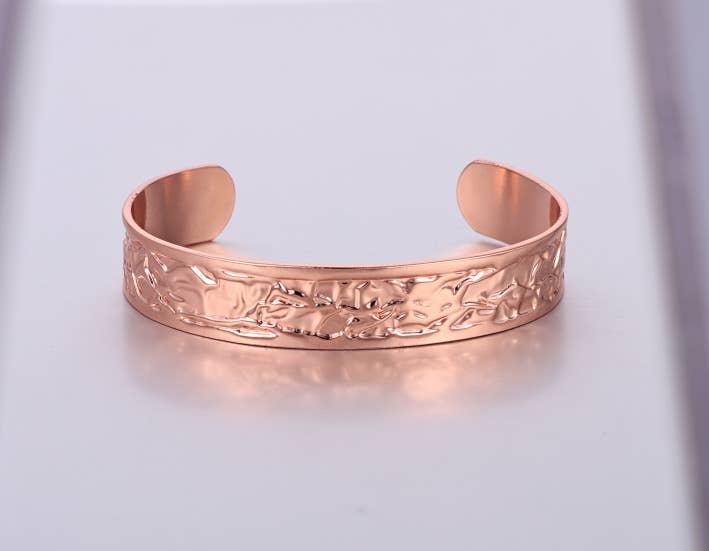 BF 10 Copper irregular hammered Copper Bracelet