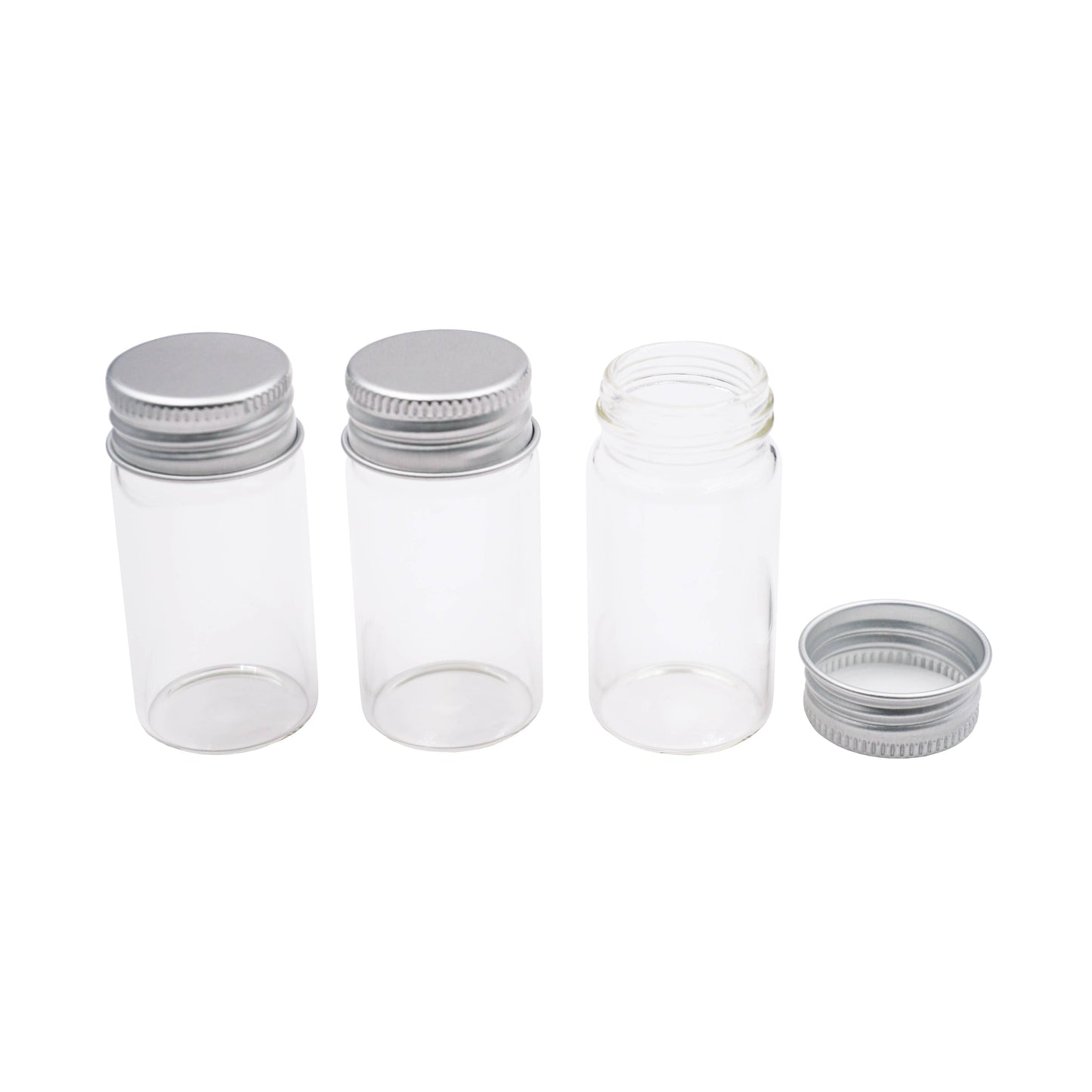 Small Glass Bottle w/ Screw Cap: BO-025 1.6cm x 4cm (6-ct)