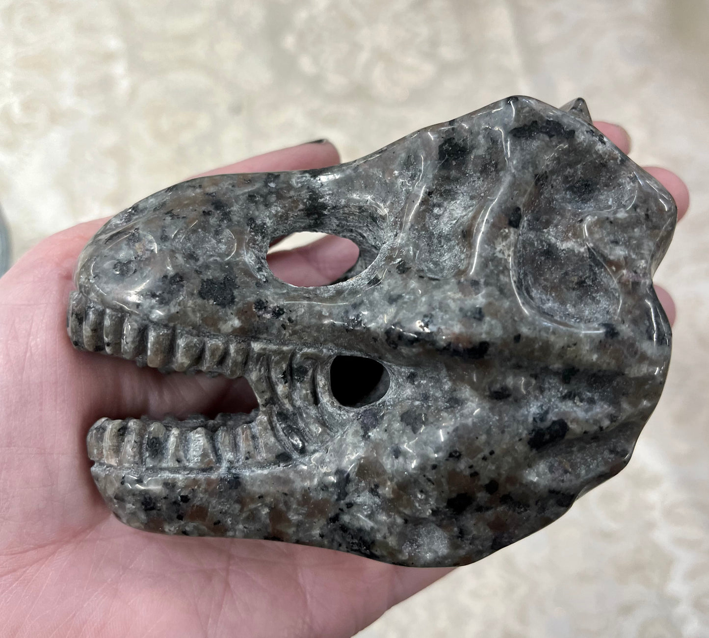 Yooperlite T-Rex UV Reactive Dinosaur Head