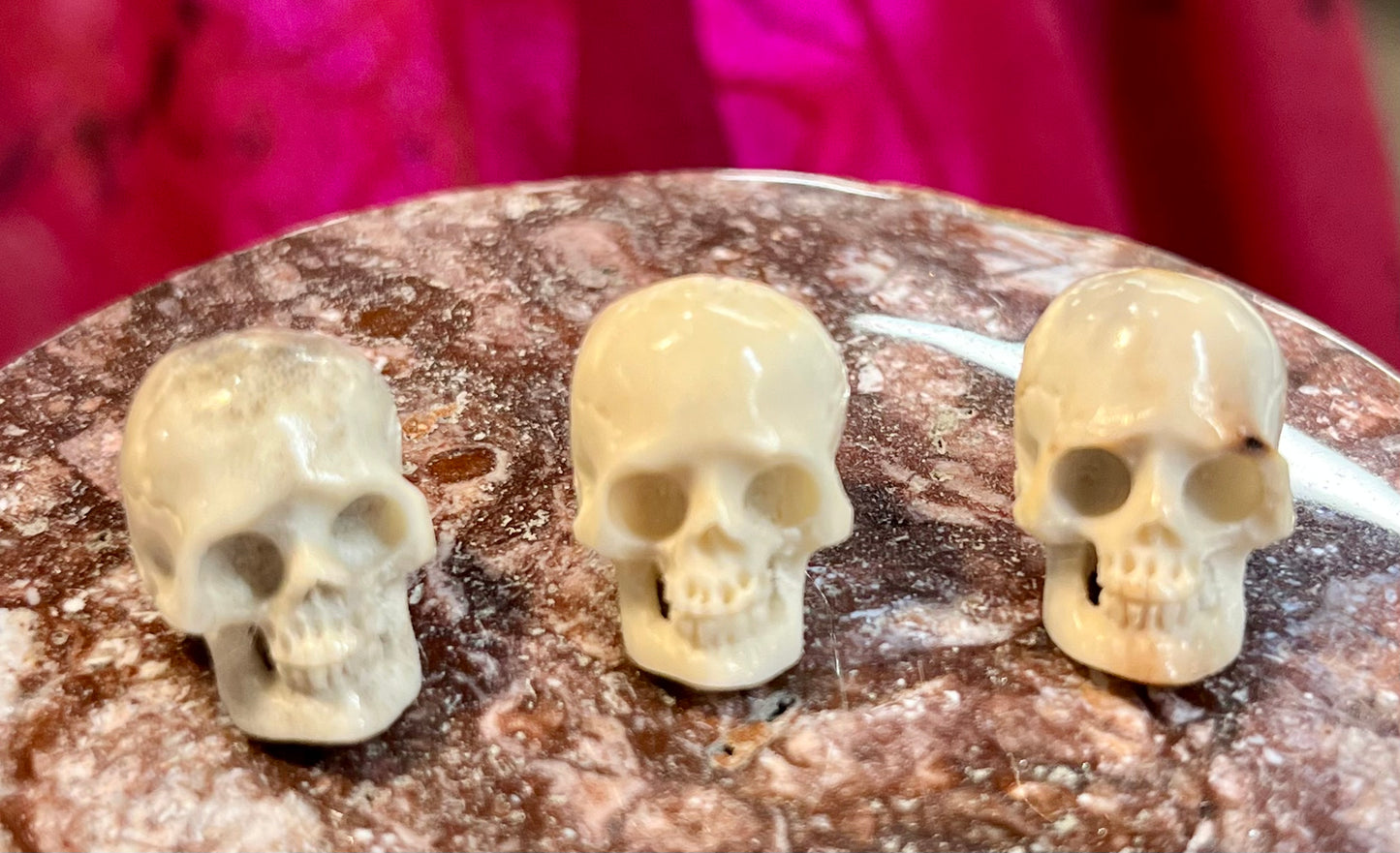 Bone Carved Mini Skull