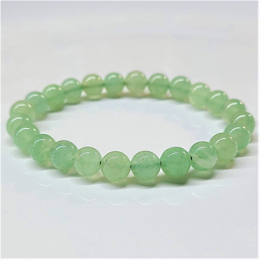 Natural Green Aventurine 8mm Bead Bracelet