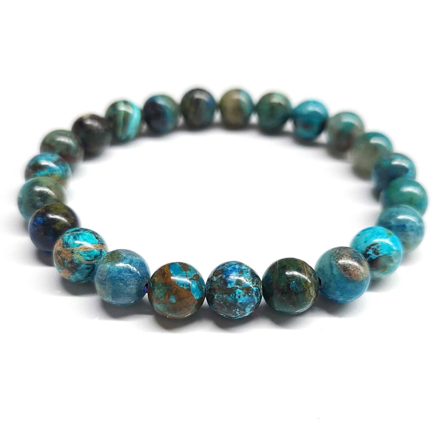 Chrysocolla 8mm Bead Bracelet
