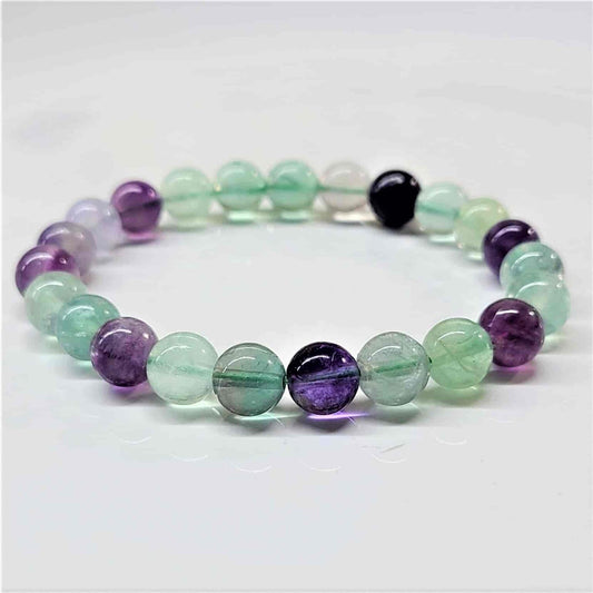 Fluorite 8mm Bead Bracelet