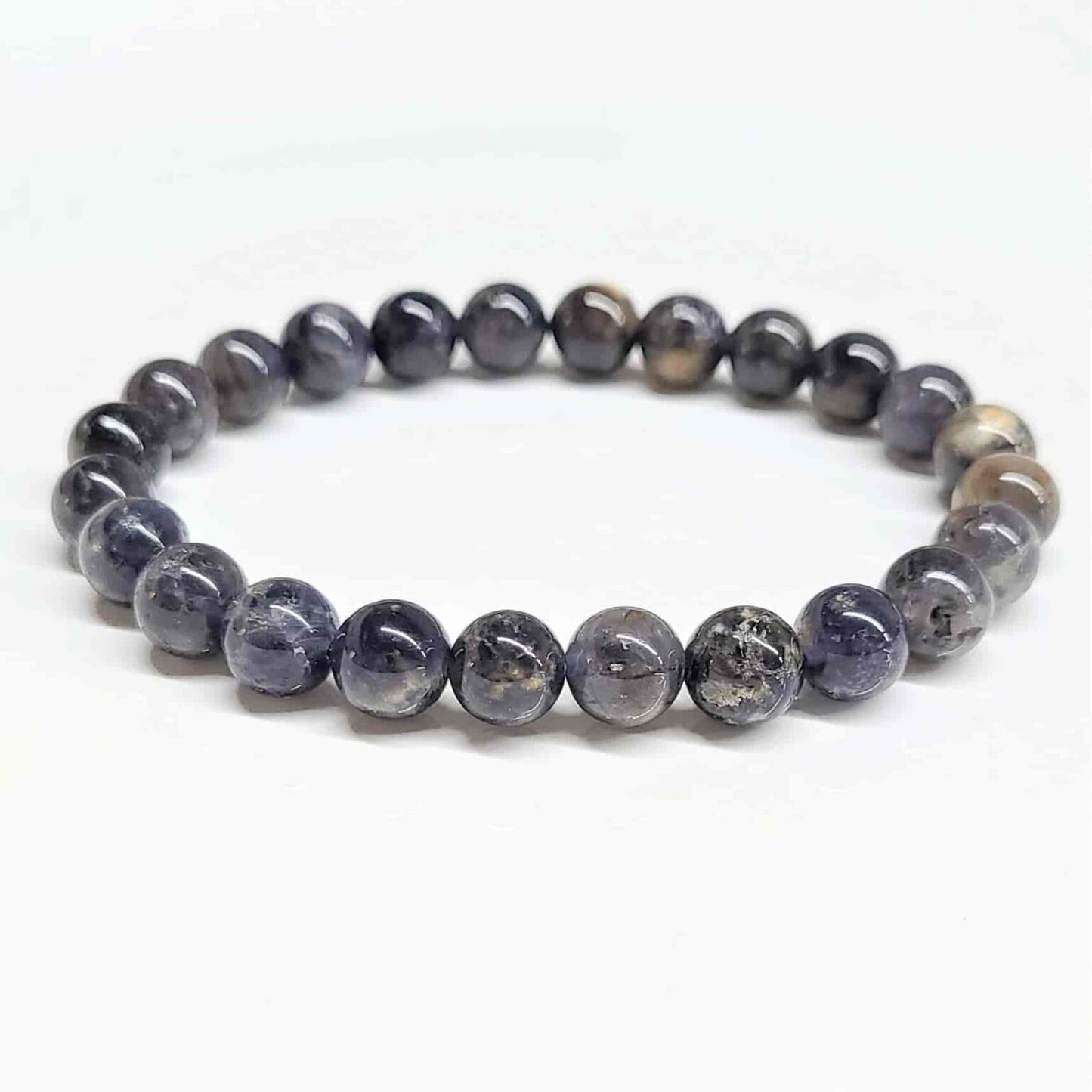 Iolite 8mm Bead Bracelet