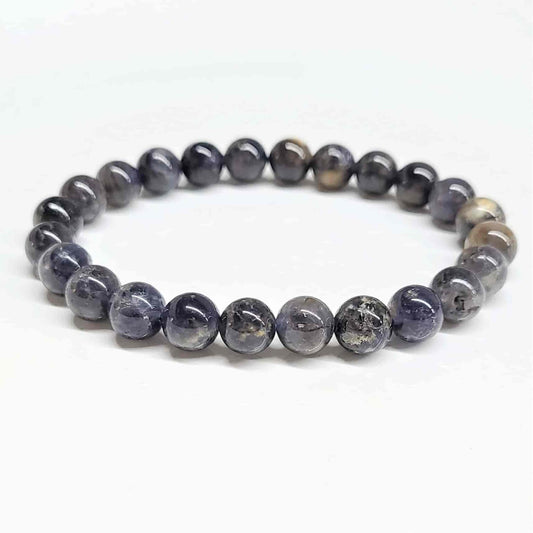 Iolite 8mm Bead Bracelet