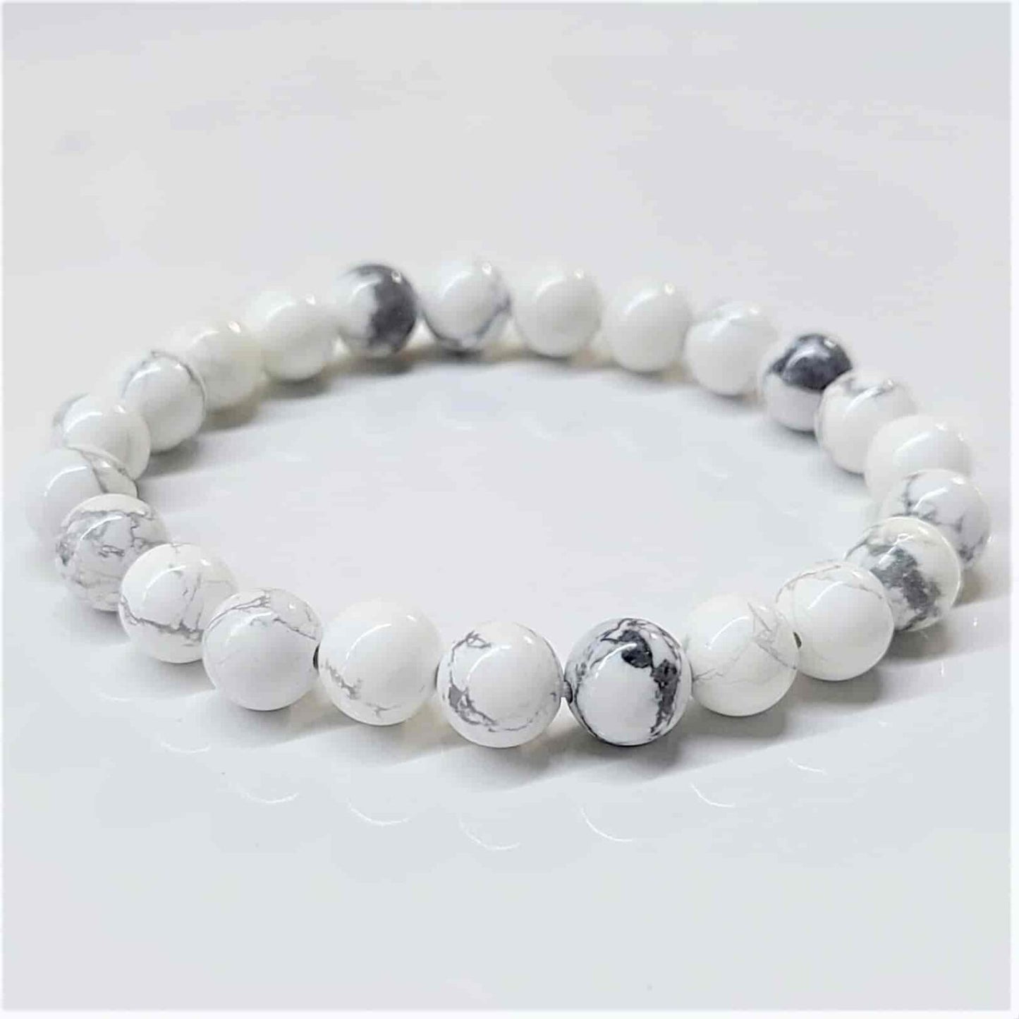 Howlite 8mm Bead Bracelet