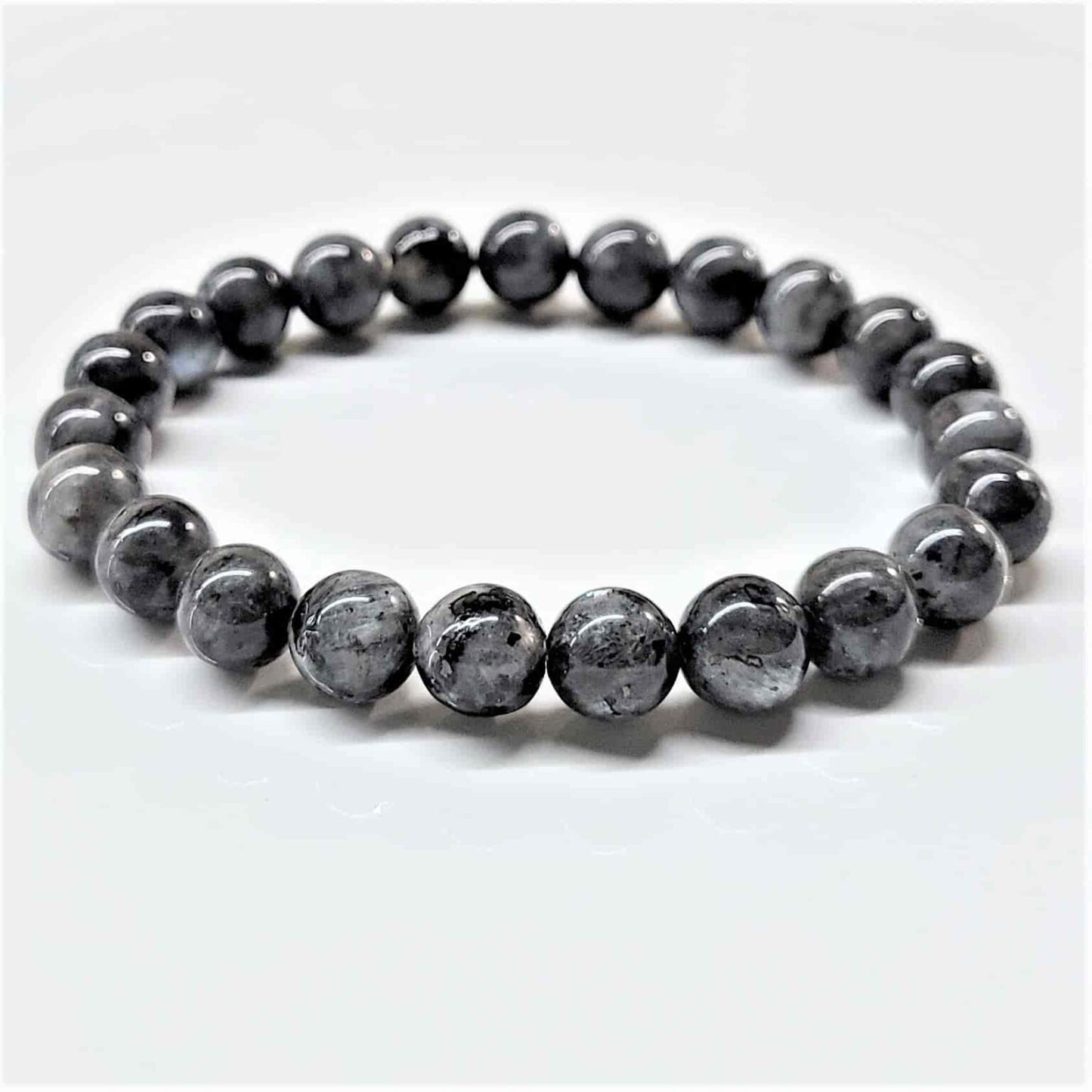 Larvakite 8mm Bead Bracelet