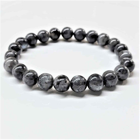 Larvakite 8mm Bead Bracelet