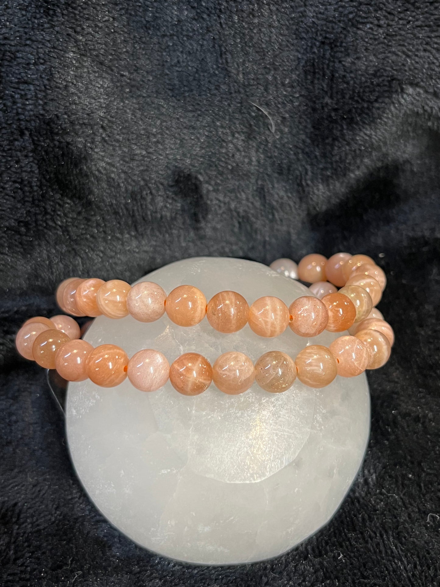 Sunstone Crystal 8mm Bead Bracelet