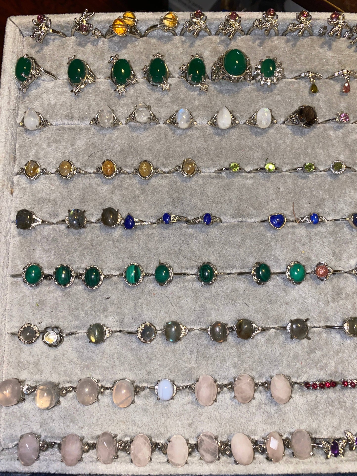 Silver Plated Adjustable Rings Assorted Rings Bulk Lot