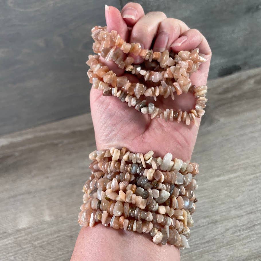 Gemstone Chip Bracelets – Common Crystals in Bulk Wholesale: Rose Quartz