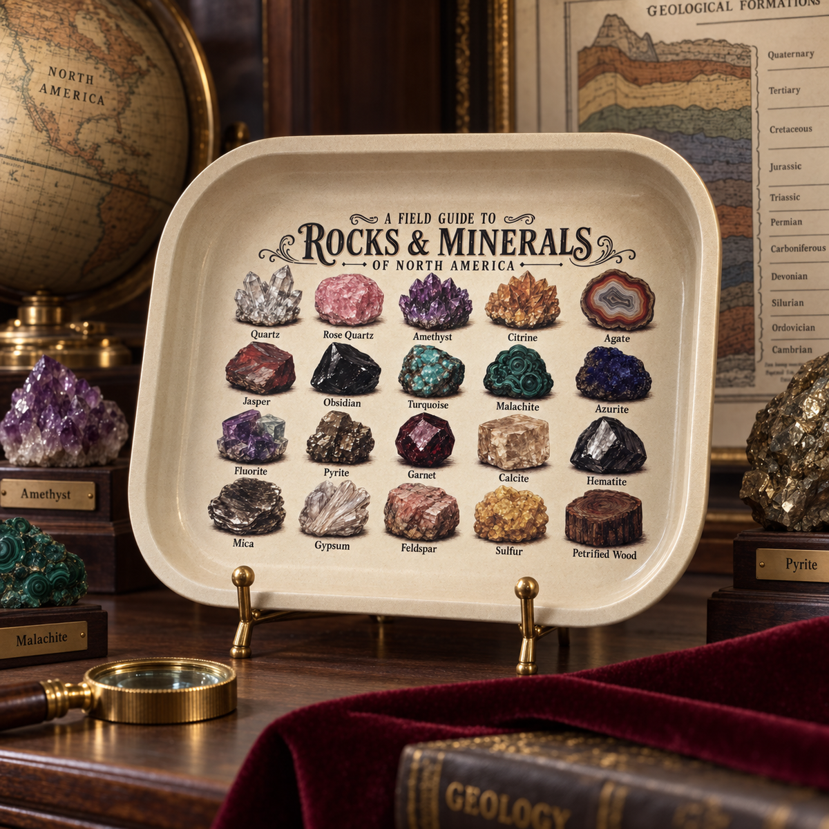 Earth Treasury Rocks and Minerals Metal Tray