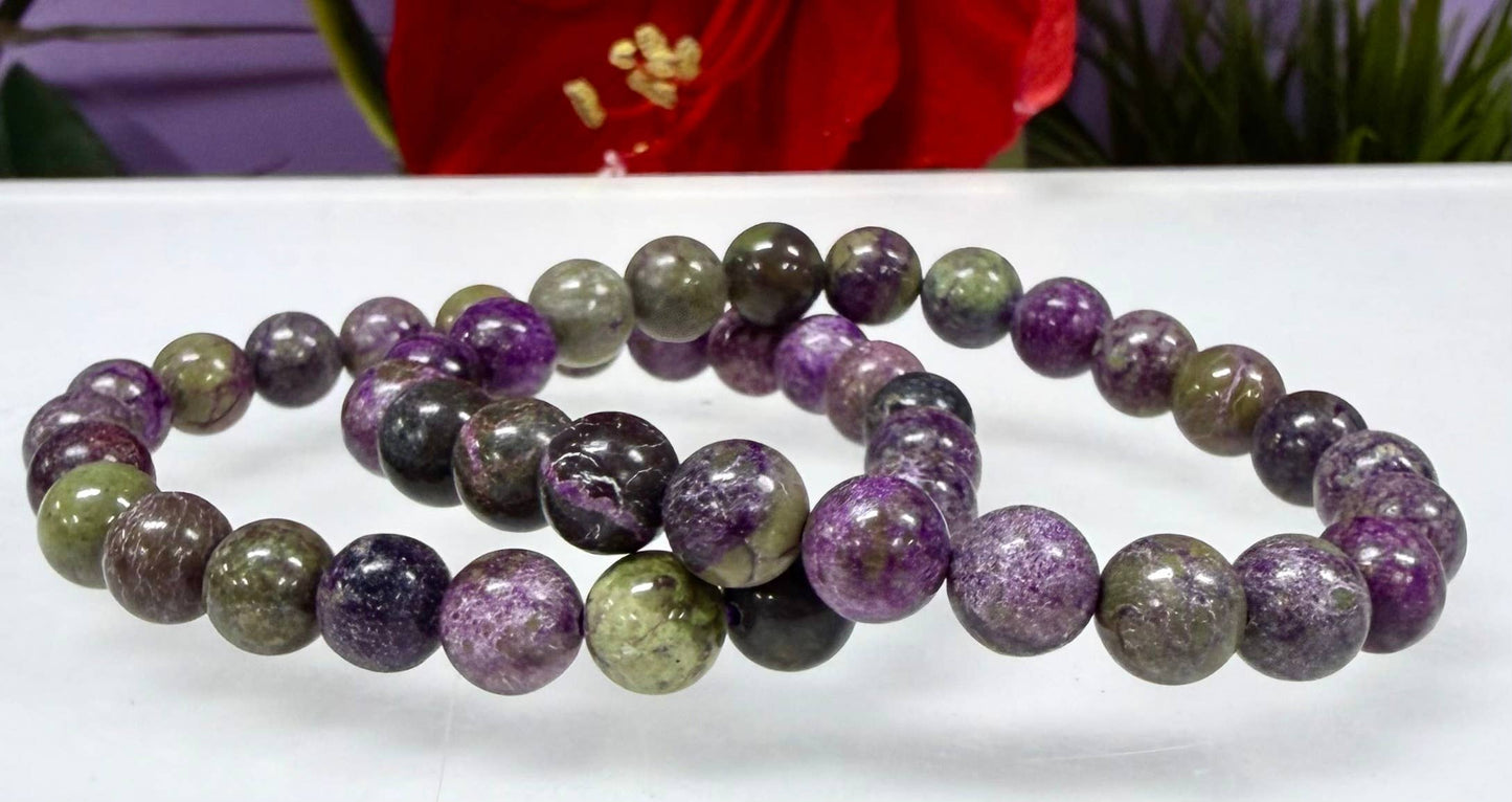 Natural Atlantisite 8mm Crystal Healing Stretch Bracelets