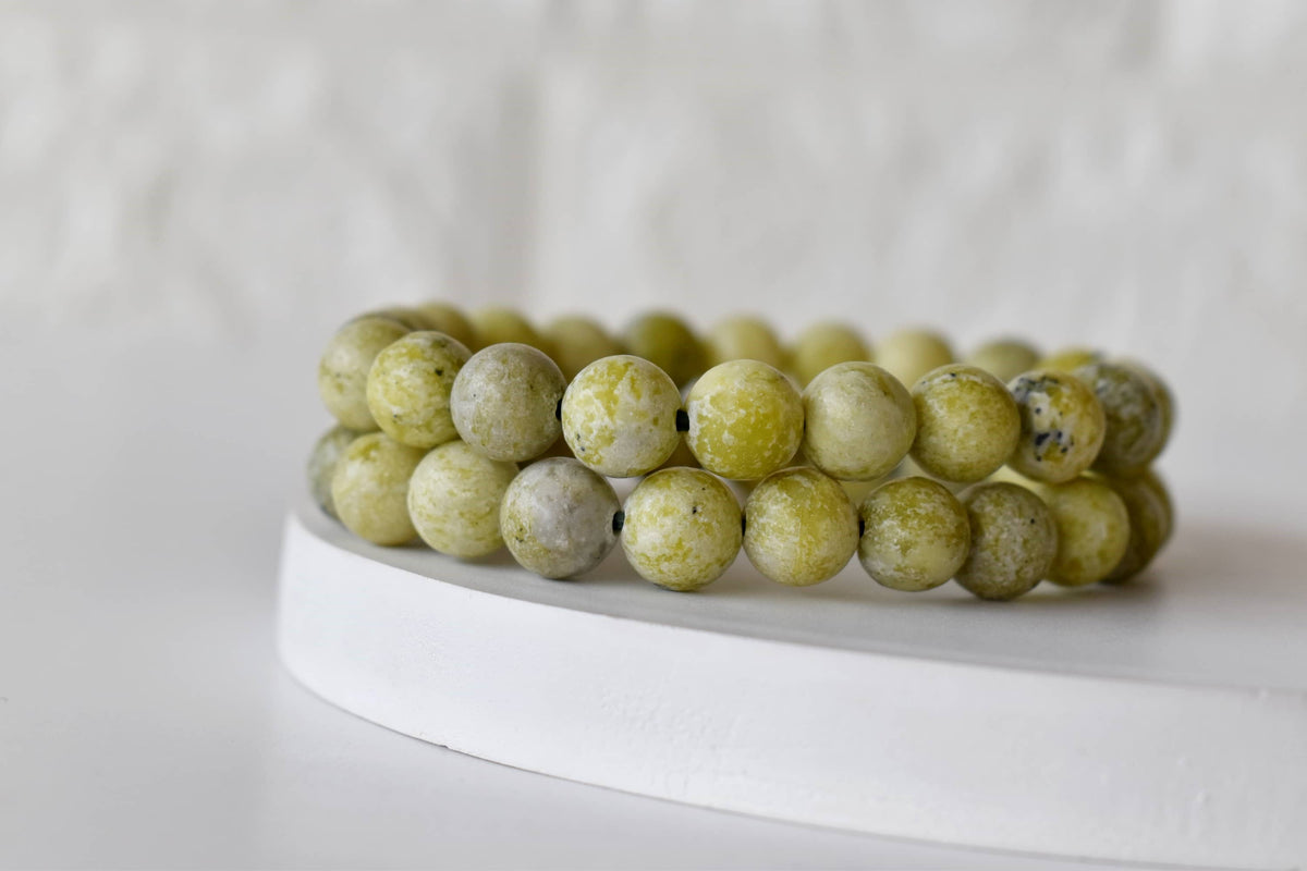 Healing Bracelet | Serpentine | Gemstone Beaded Bracelet: 8mm