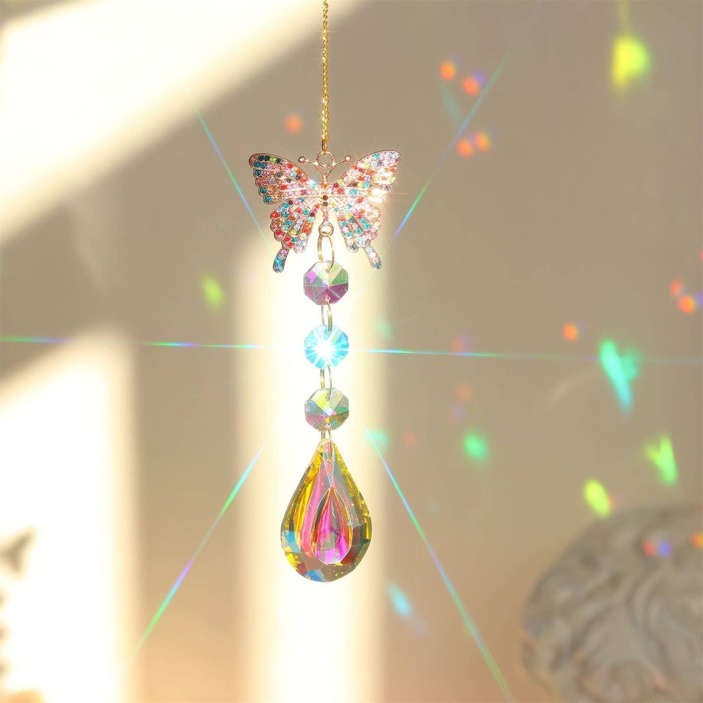 3+ Colorful Crystal Suncatcher Hanging DPH1923: Set