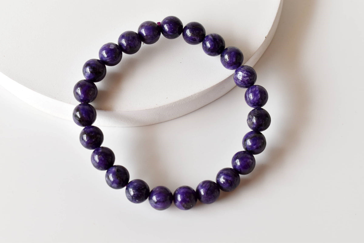Healing Bracelet | Charoite Bracelet | Gemstone Bracelet: 8mm