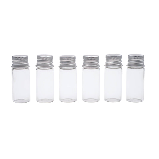 Small Glass Bottle w/ Screw Cap: BO-025 1.6cm x 4cm (6-ct)