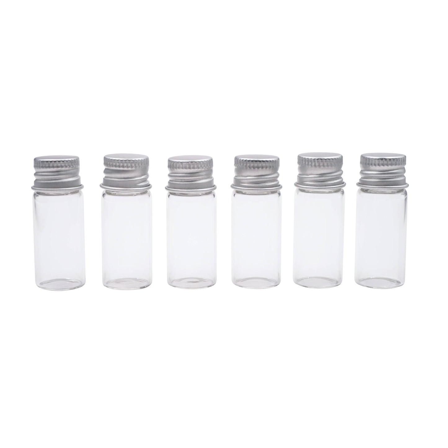 Small Glass Bottle w/ Screw Cap: BO-016 2cm x 4.5cm (4-ct)