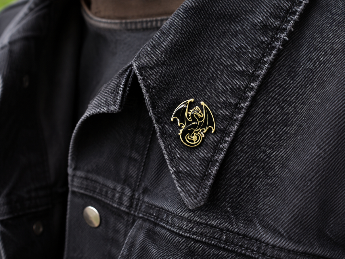 Bronze Circle Dragon Pin