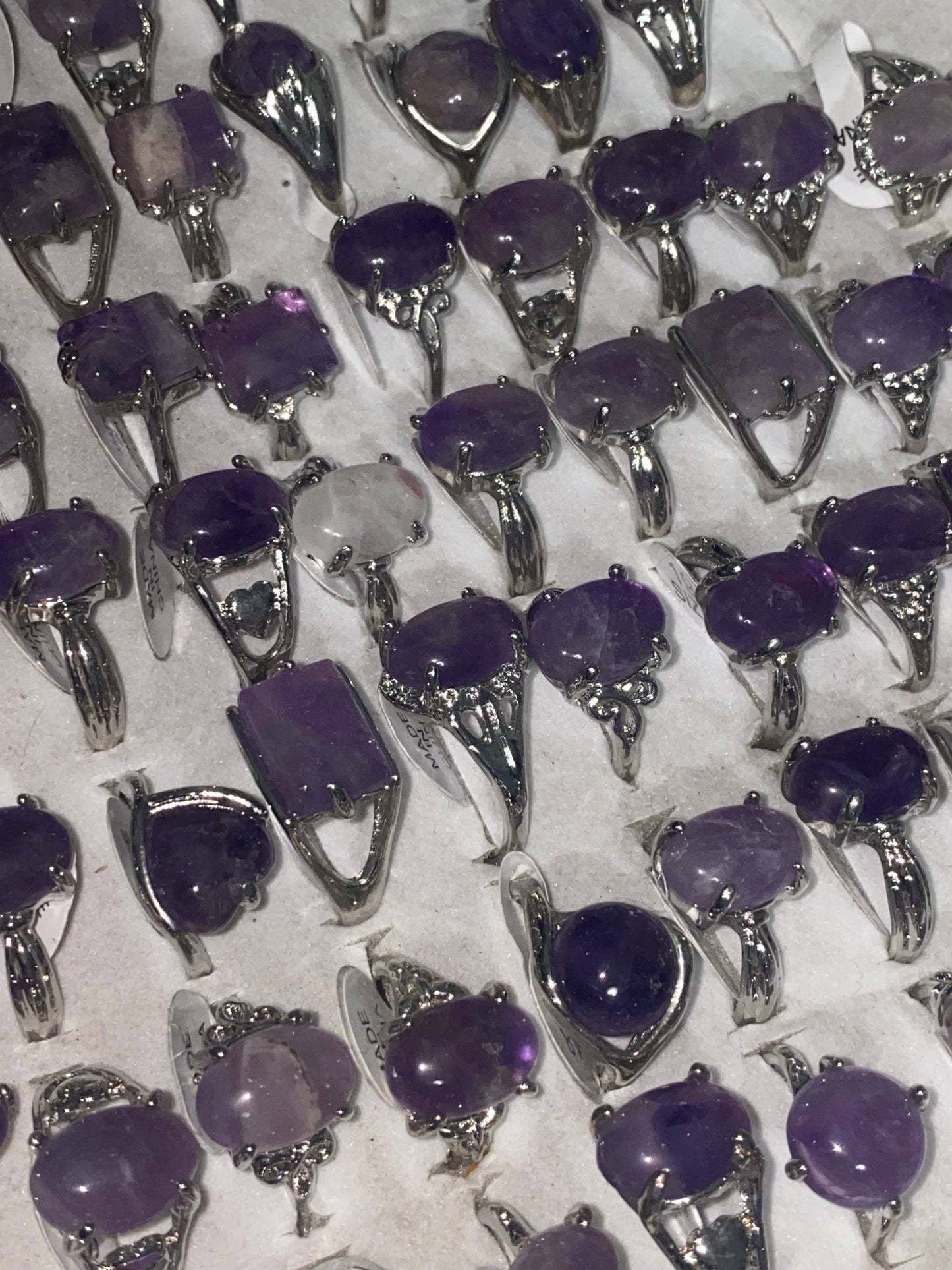 Bulk Crystal Rings Rings Bulk Set Crystal Rings Fitted: Mix