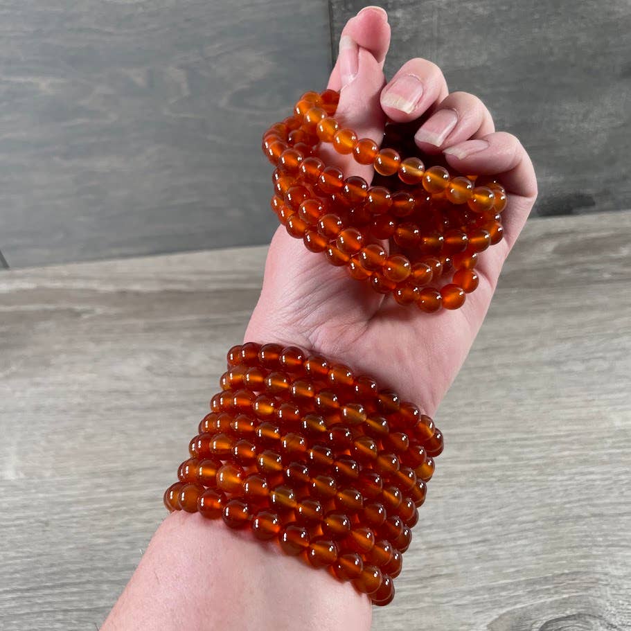 8mm Round Gemstone Beaded Bracelets – Assorted Crystals Bulk: Zebra Stone