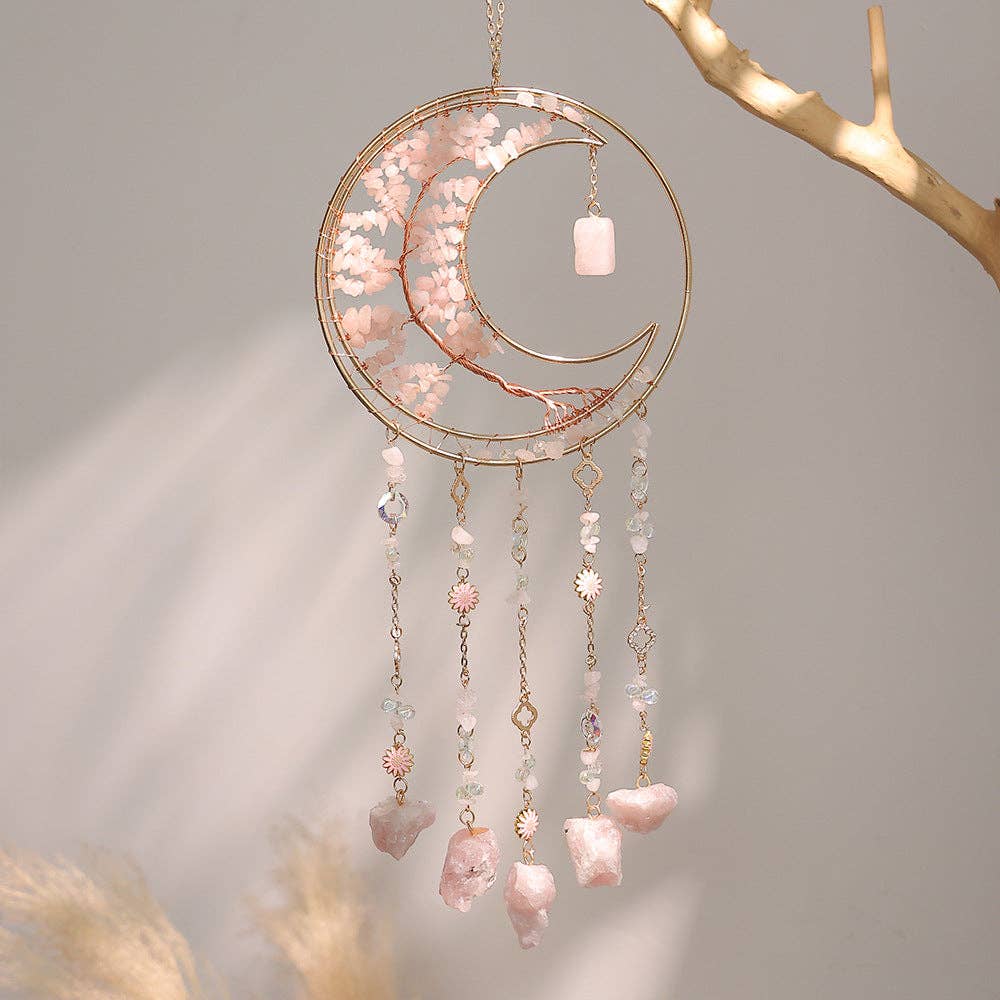 Simple Tree of Life Crystal Hanging Suncatcher 8ZA7HLS06: Colorful