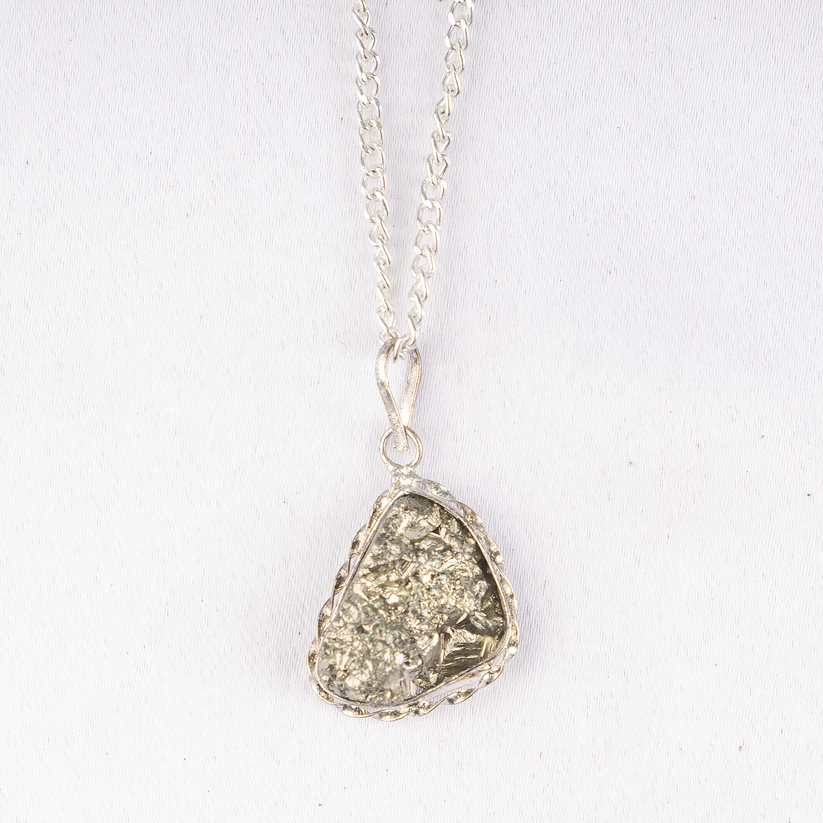 Crystal Pendant | Pyrite Necklace | Wealth Protection