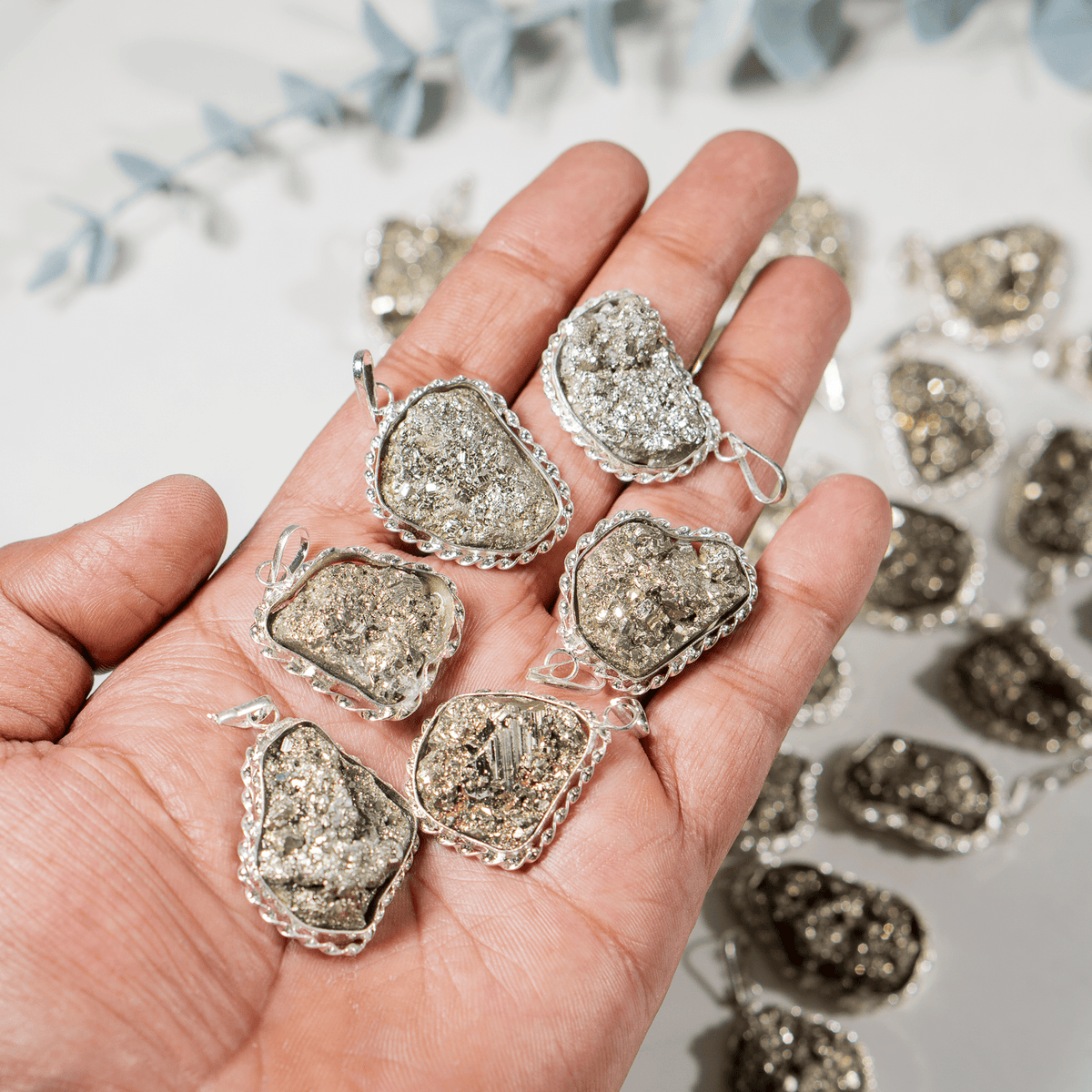 Crystal Pendant | Pyrite Necklace | Wealth Protection