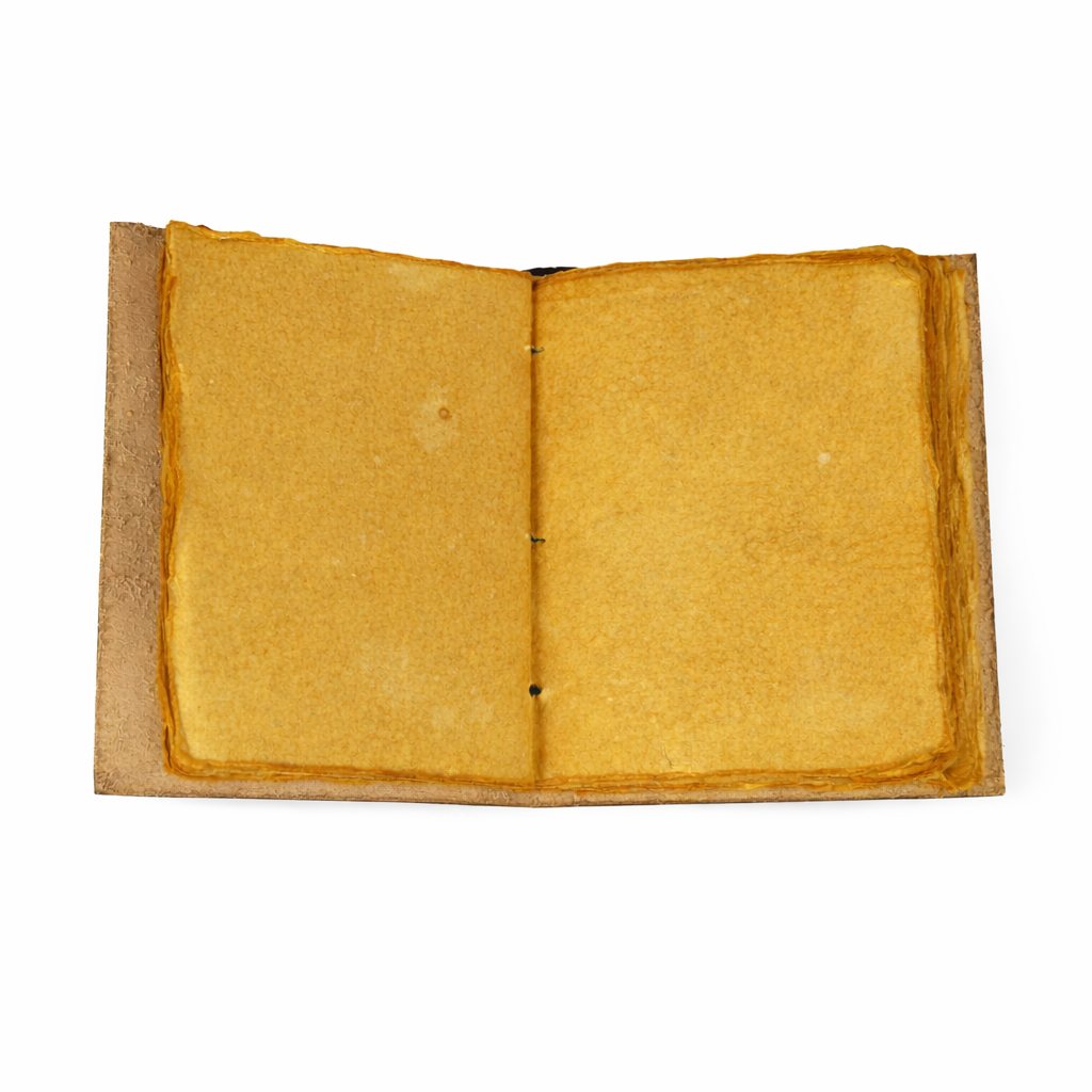 Leather Journal, Printed String-Tie (3 x 4 in.)
