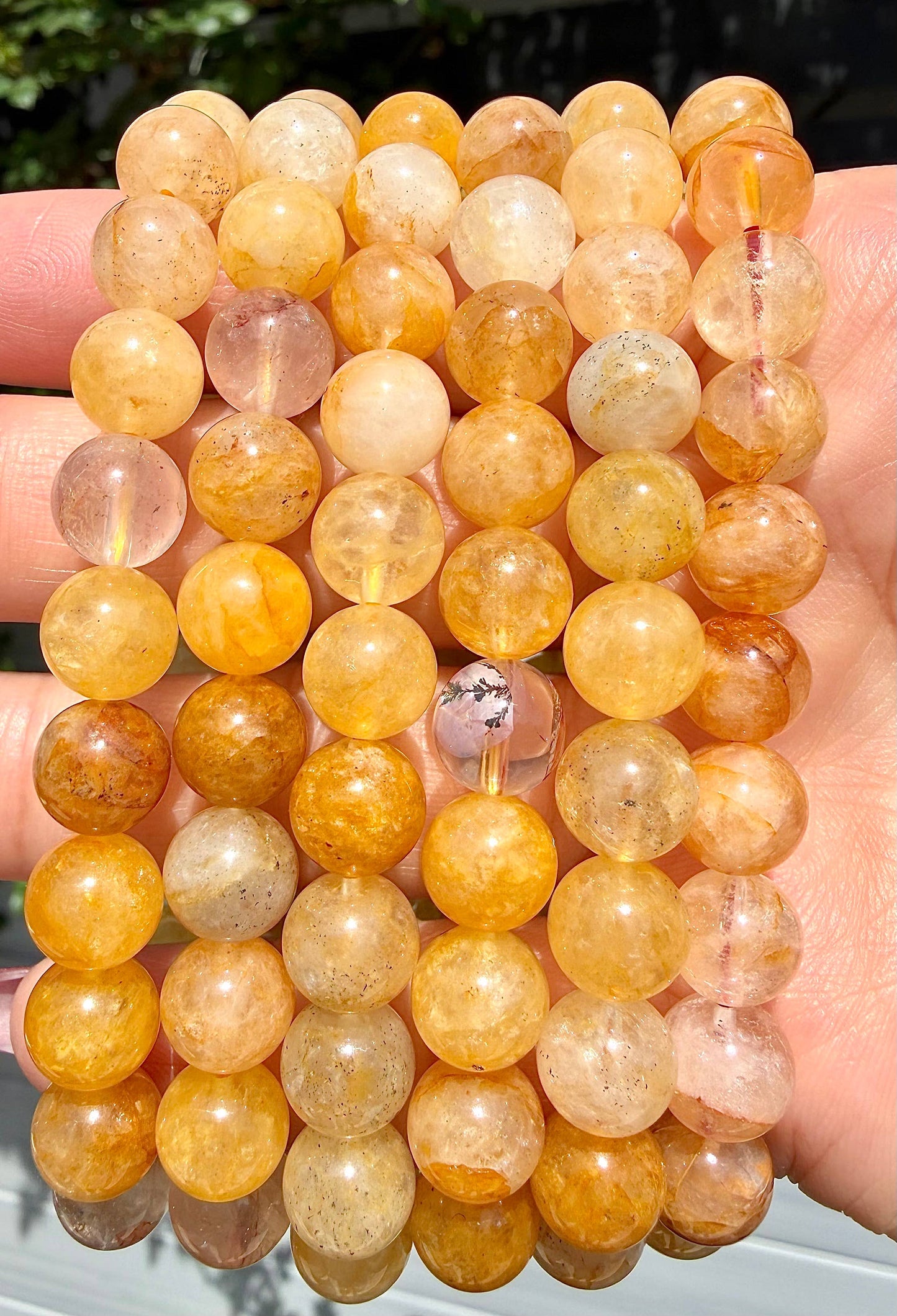 Natural Golden Healer 8mm Crystal Healing Stretch Bracelet