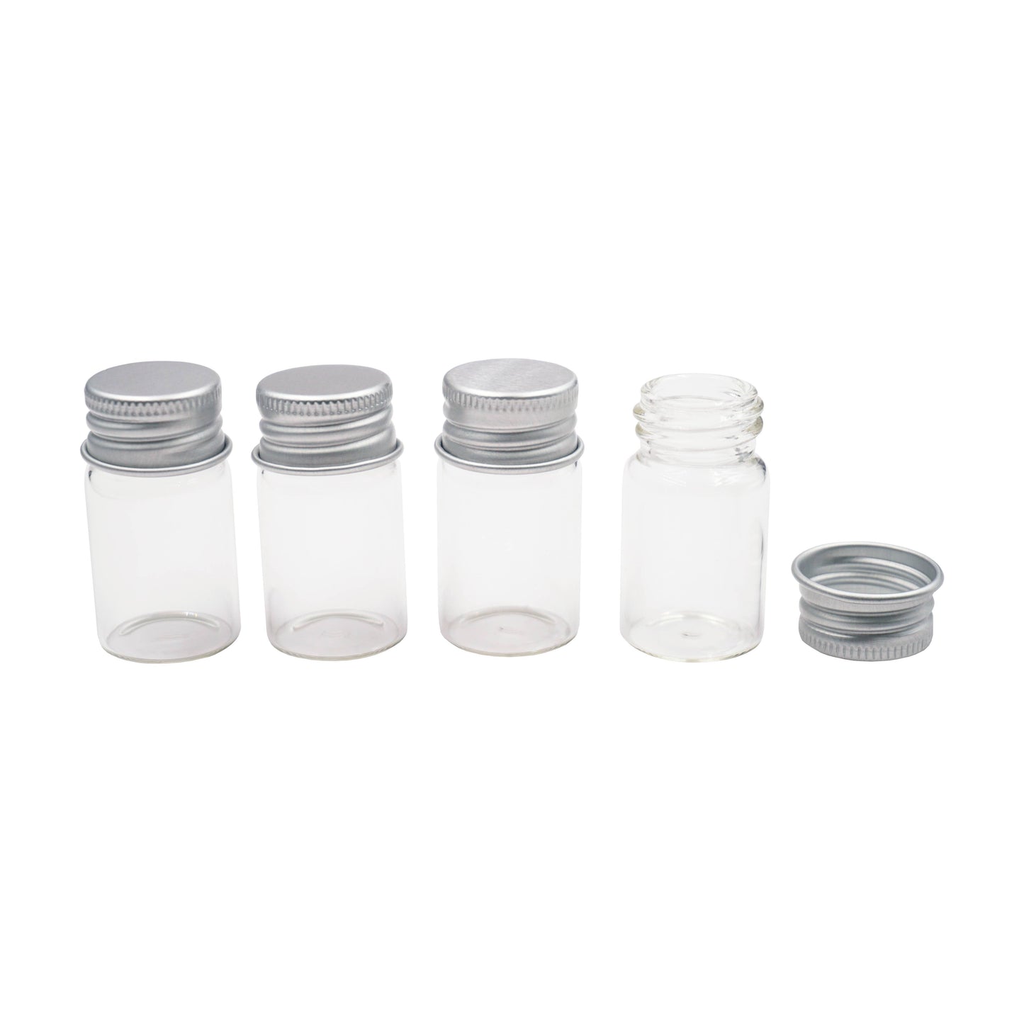 Small Glass Bottle w/ Screw Cap: BO-017 2.5cm x 5cm (3-ct)