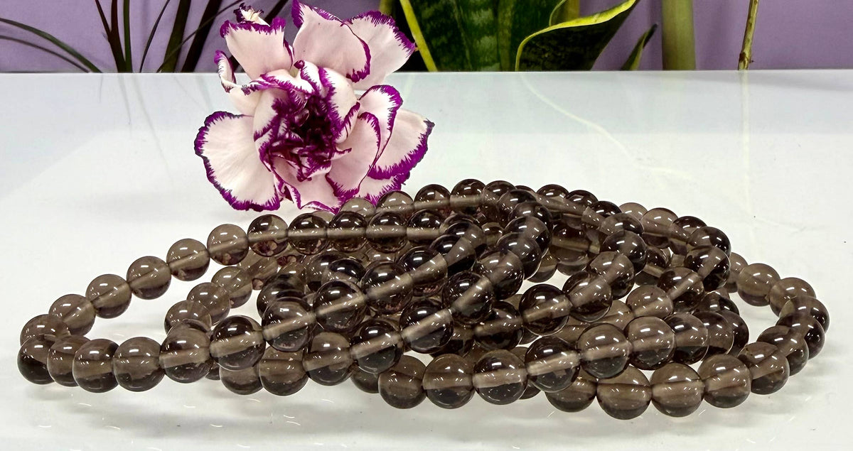 Natural Ice Obsidian 8mm Crystal Healing Stretch Bracelet