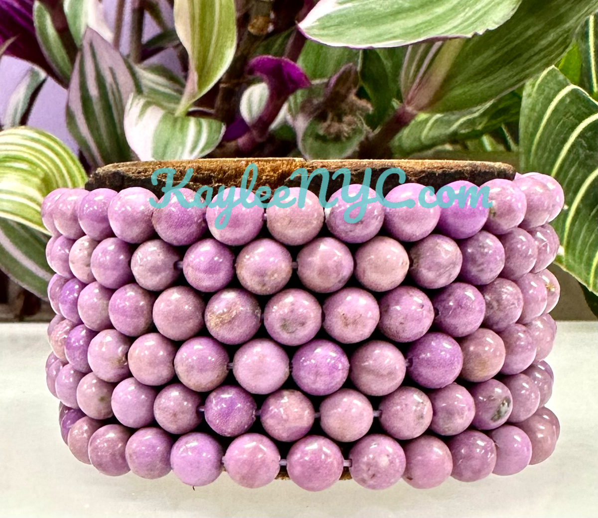 6mm Natural Phosphosiderite Crystal Healing Stretch Bracelet