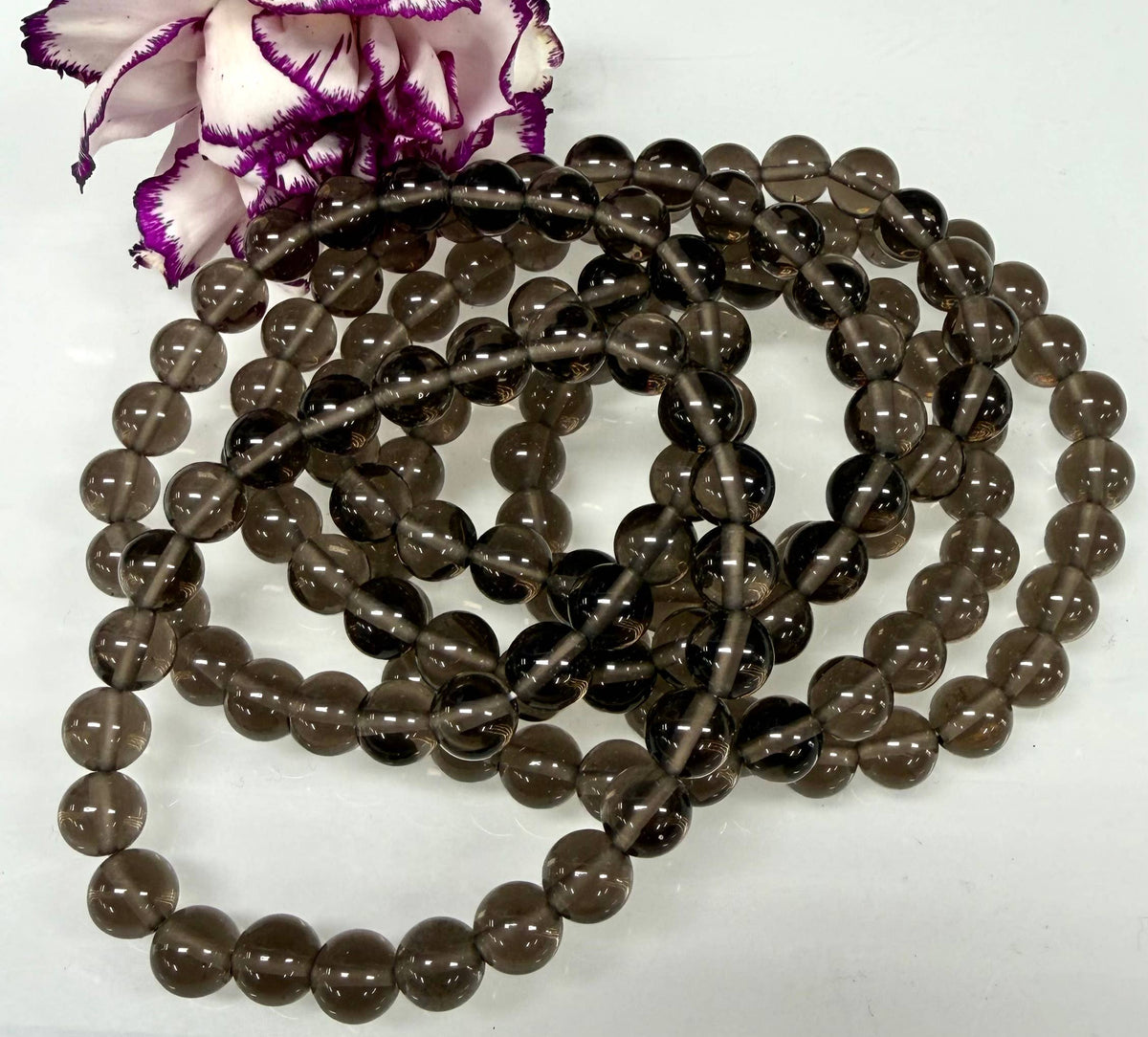 Natural Ice Obsidian 8mm Crystal Healing Stretch Bracelet
