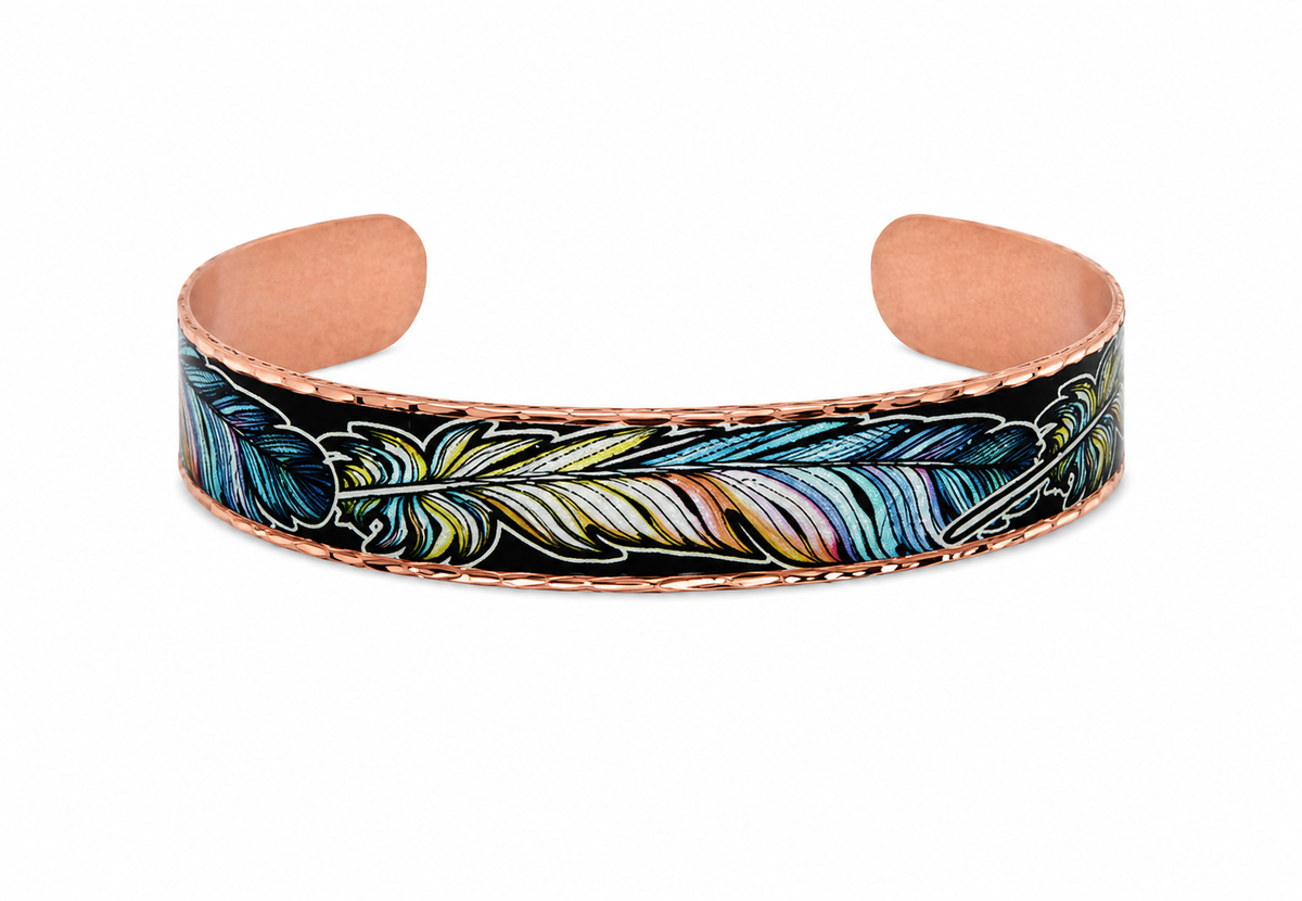 BNS 49 Colorful Copper Feather Bracelets