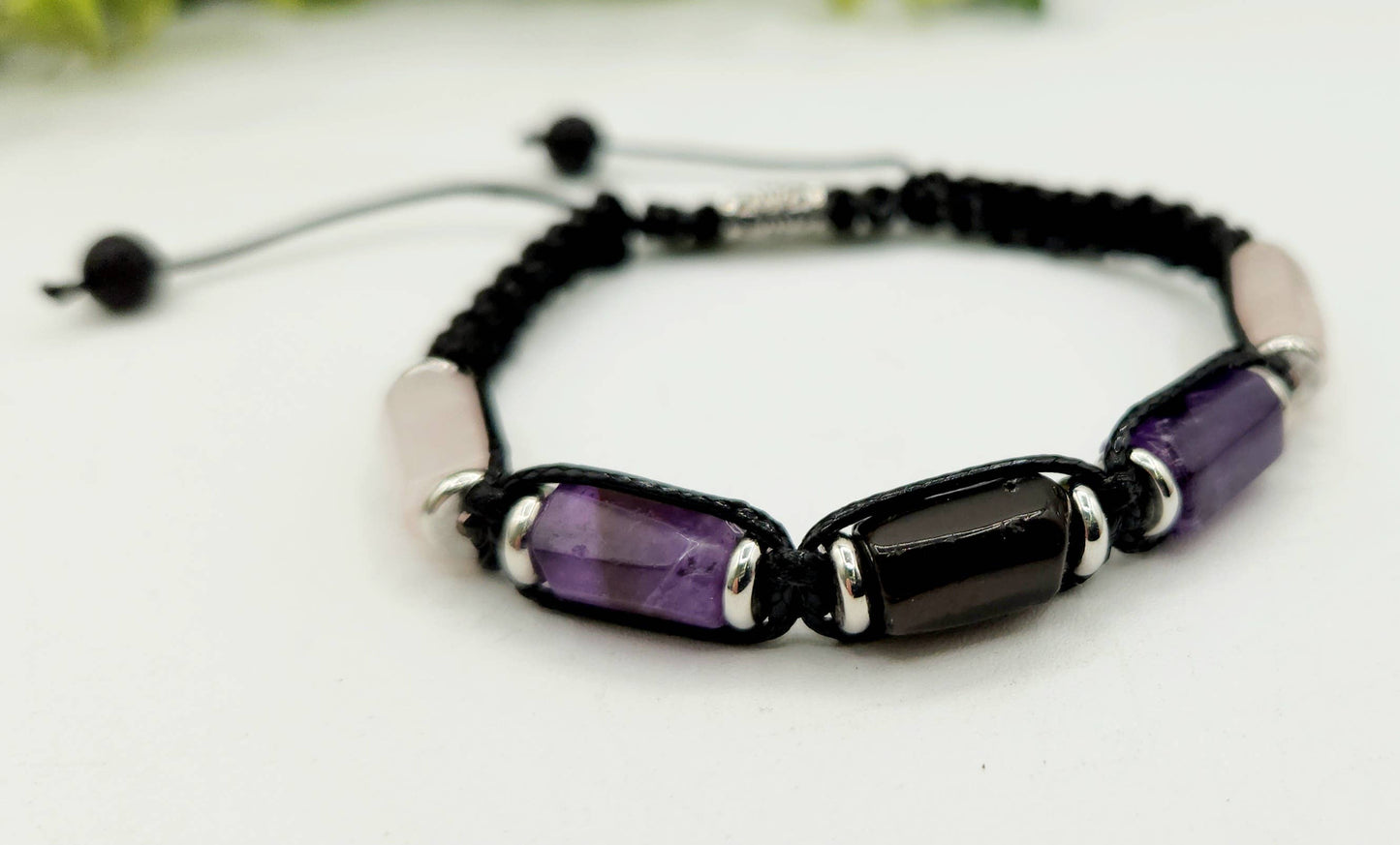 ANXIETY SUPPORT-Unisex/Men's Adjustable Bracelet 8"-9.5"L: OPTION #1: Bracelets Only