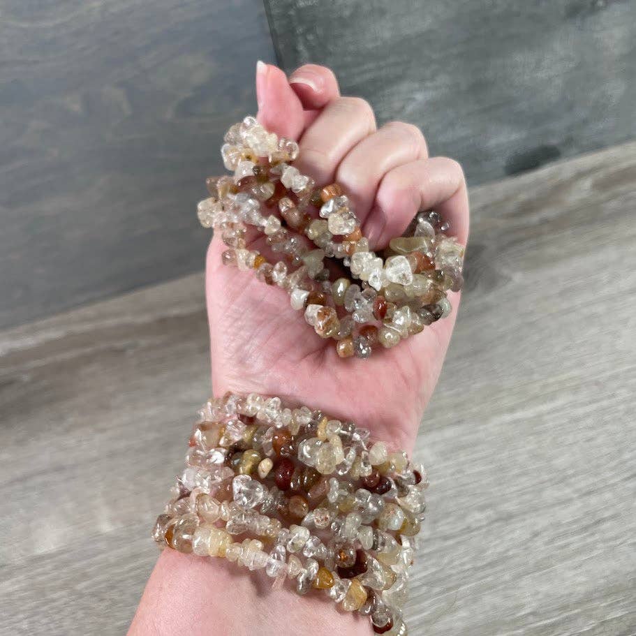 Gemstone Chip Bracelets – Common Crystals in Bulk Wholesale: Rose Quartz