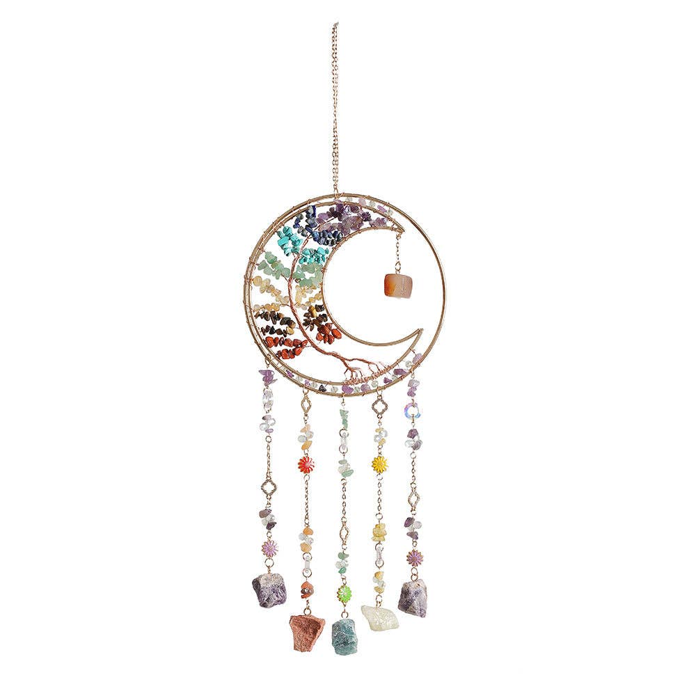 Simple Tree of Life Crystal Hanging Suncatcher 8ZA7HLS06: Colorful
