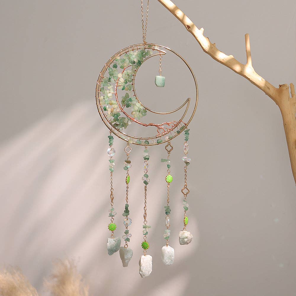 Simple Tree of Life Crystal Hanging Suncatcher 8ZA7HLS06: Colorful