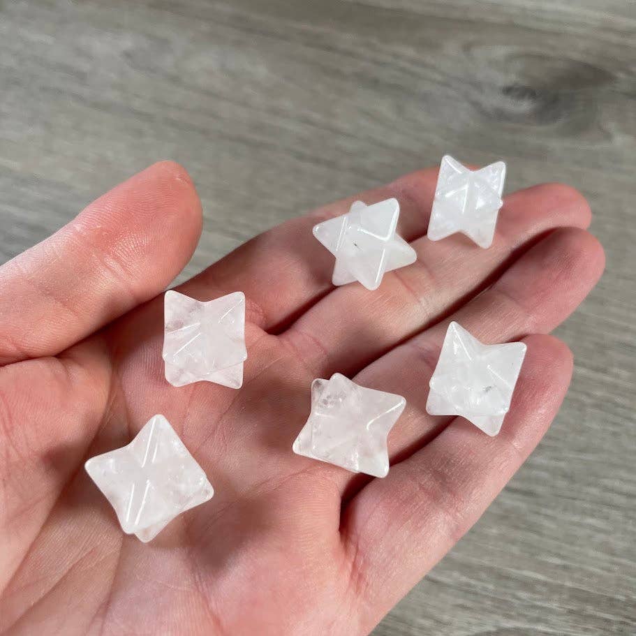 Gemstone Merkaba Star Sacred Geometry Crystal – 1/2 Inch: Obsidian