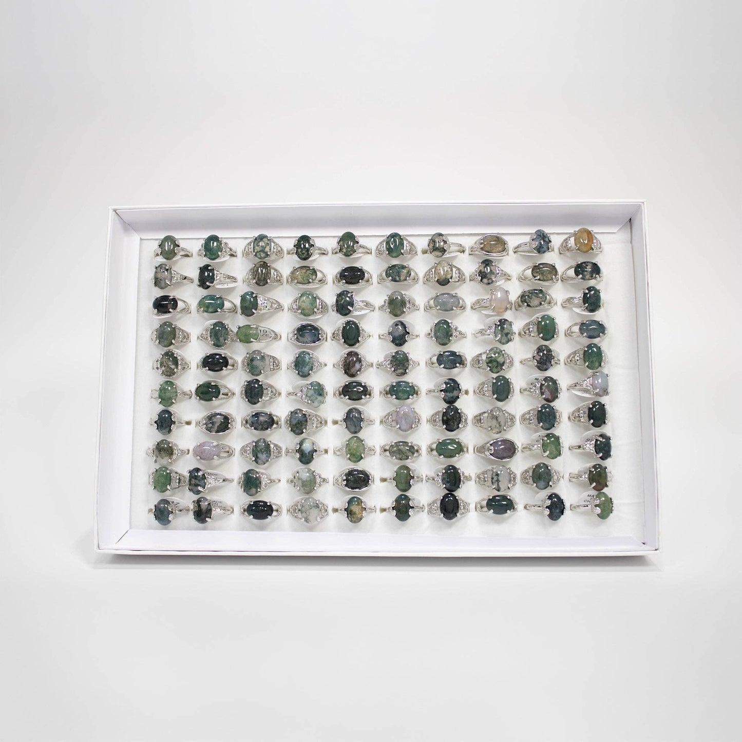 Gemstone Rings Assortment – 100 or 50 Mixed Stone Rings: Assorted Lg 50