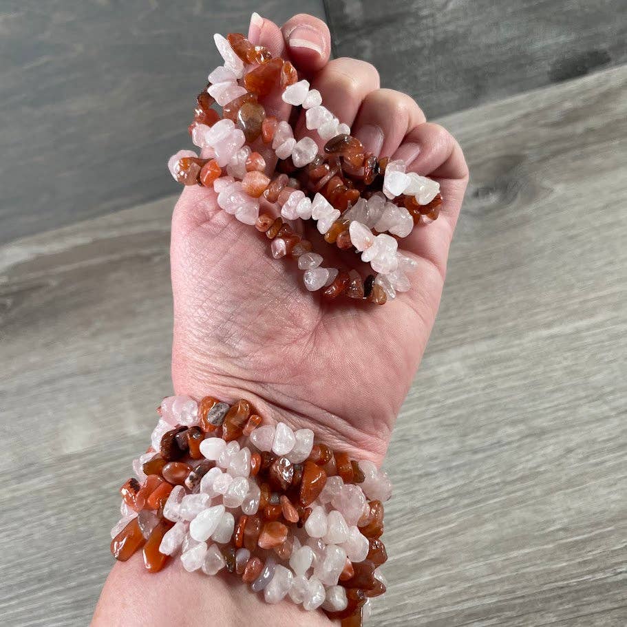 Multi-Stone Gemstone Chip Bracelets –  Wholesale Crystals: Amethyst Lapis Lazuli Aquamarine Aventurine Carnelian Citrine Garnet (treated)