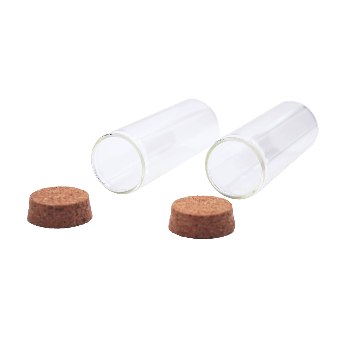 Small Glass Bottle w/ Cork Cap: BO-008 2cm x 4.5-7.5cm (4-ct)