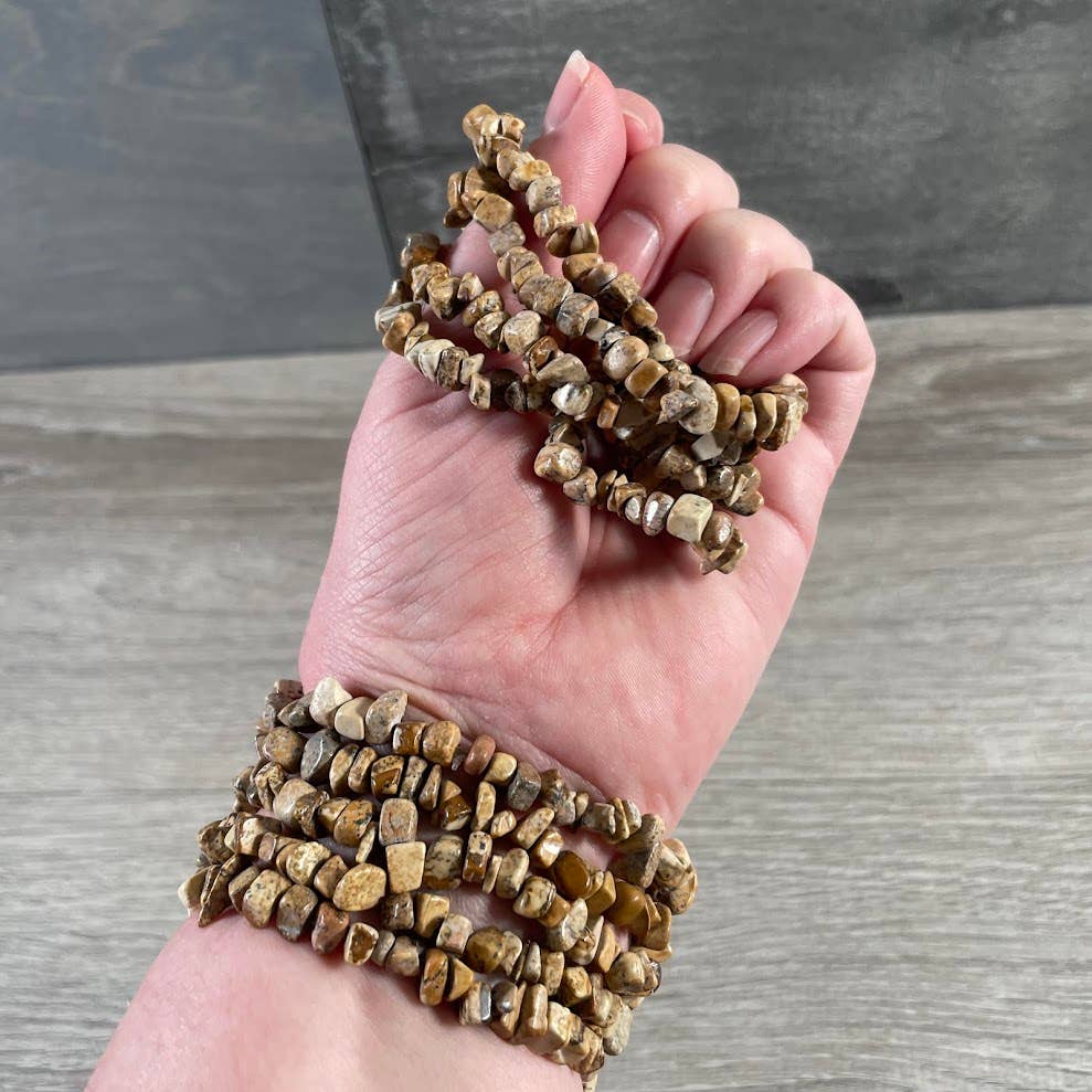 Gemstone Chip Bracelets – Common Crystals in Bulk Wholesale: Moss Agate