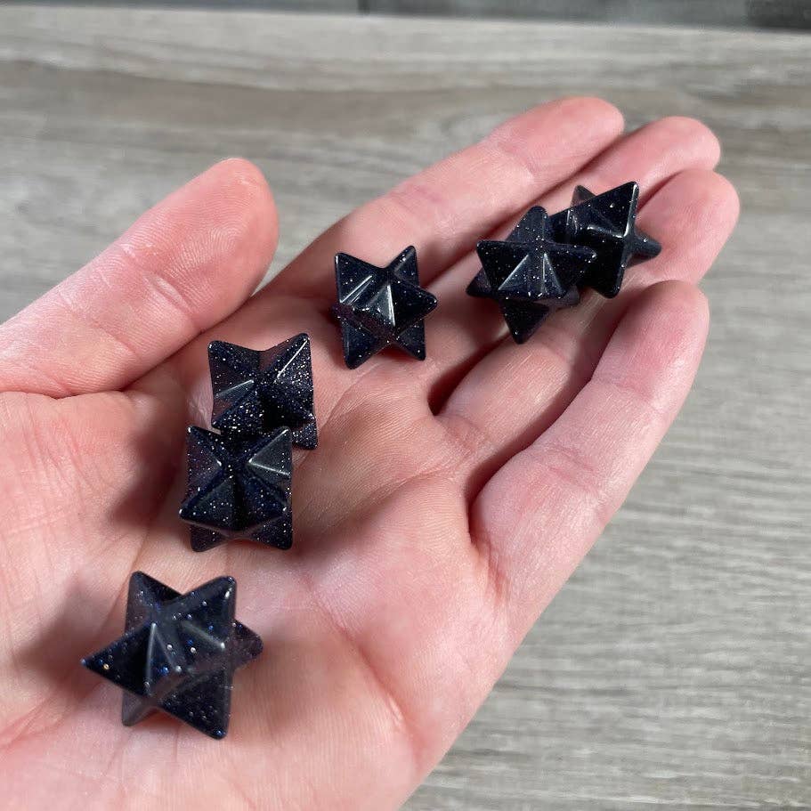 Gemstone Merkaba Star Sacred Geometry Crystal – 1/2 Inch: Clear Quartz
