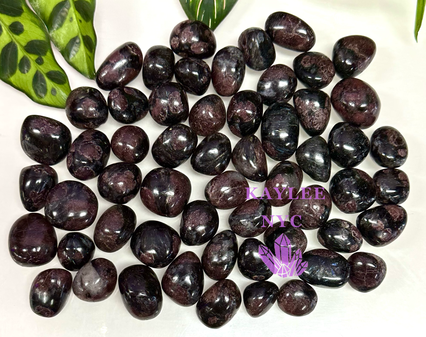 2 Lbs Natural Garnet Astrophyllite Tumble Healing Energy