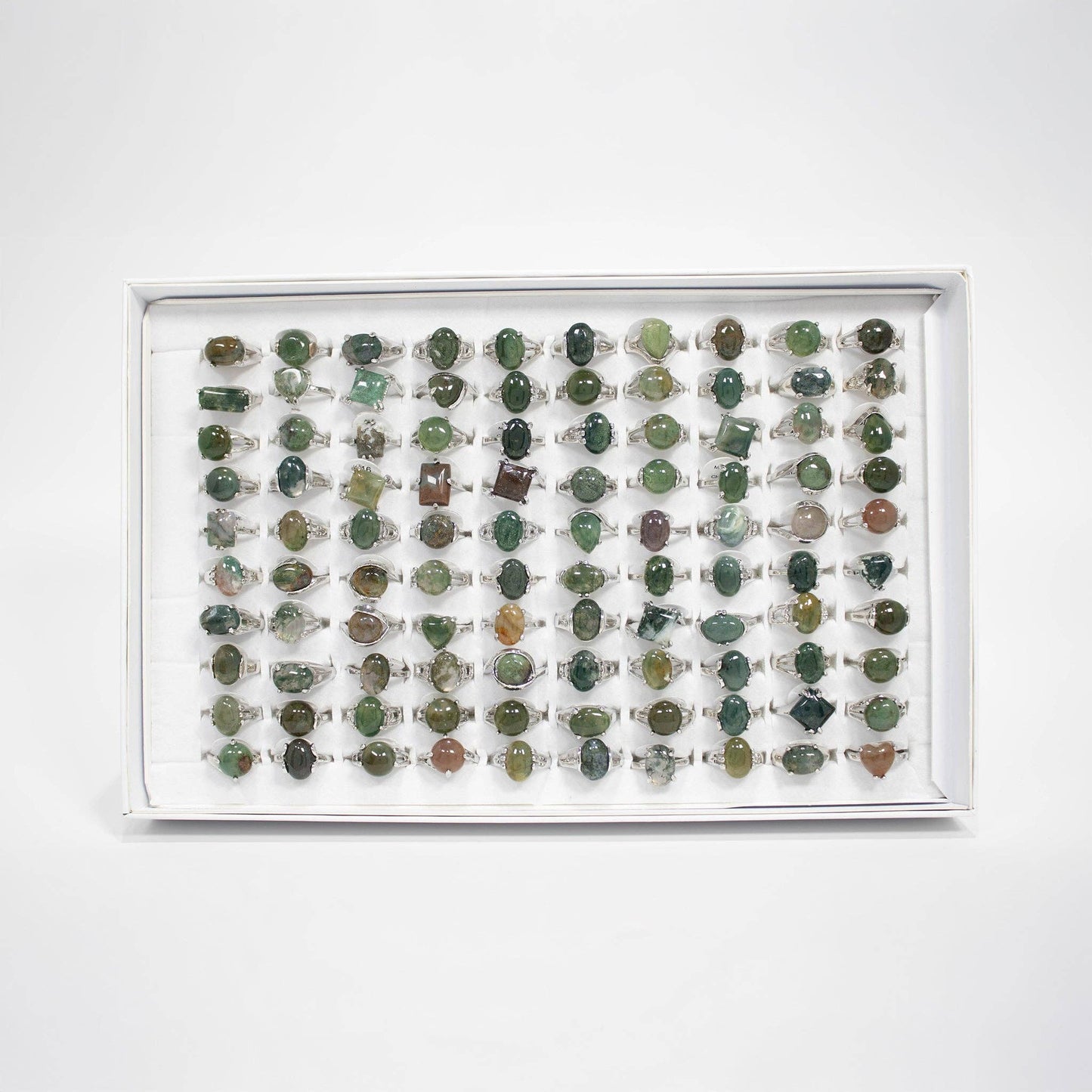 Gemstone Rings Assortment – 100 or 50 Mixed Stone Rings: Assorted Lg 50