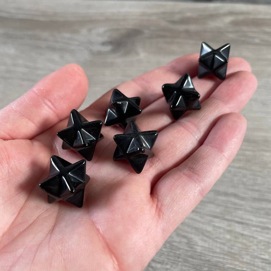 Gemstone Merkaba Star Sacred Geometry Crystal – 1/2 Inch: Clear Quartz