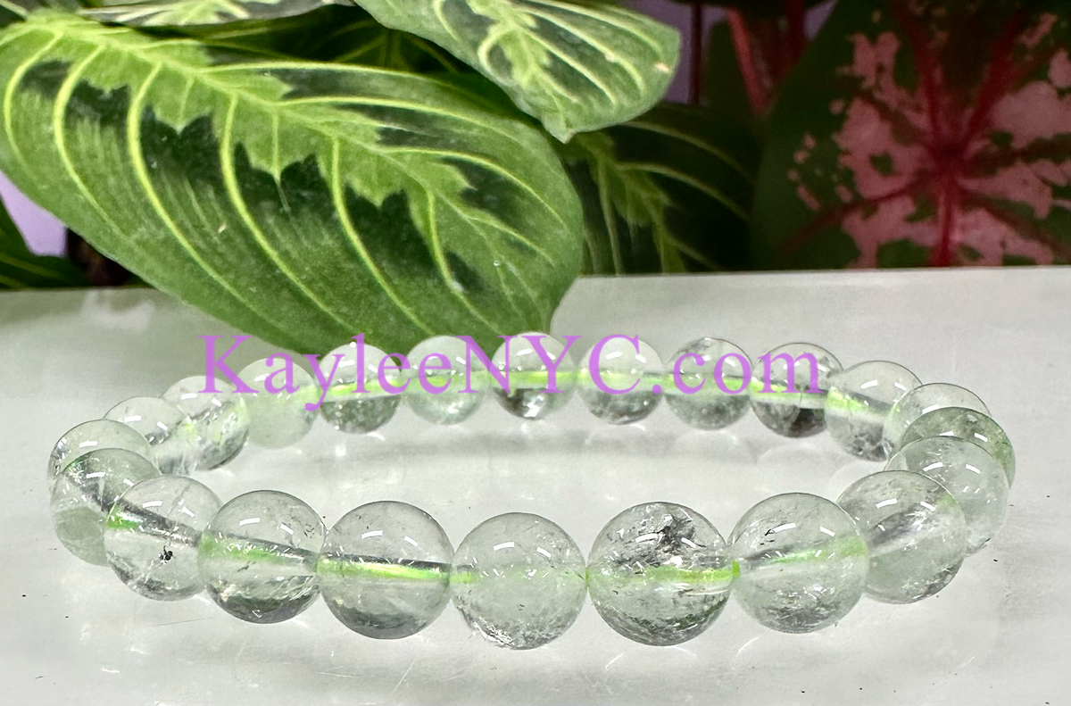 8mm Prasiolite Crystal Healing Stretch Bracelet 7.5"